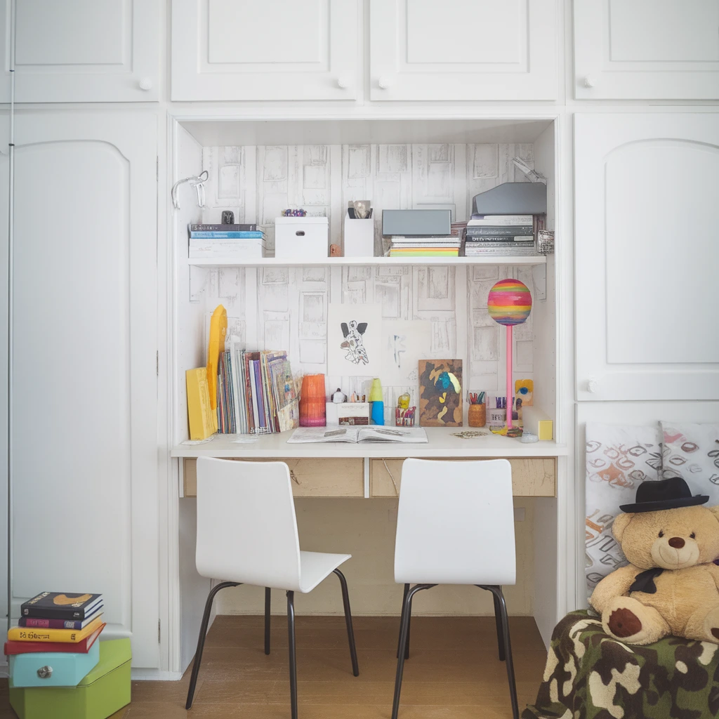Closet Turned Homework Haven