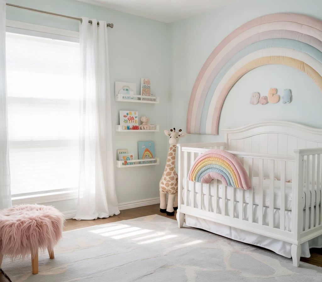 Go Serene with a Watercolor Rainbow Theme