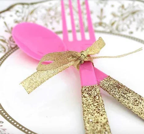 Pretty Sip-and-See Party Cutlery