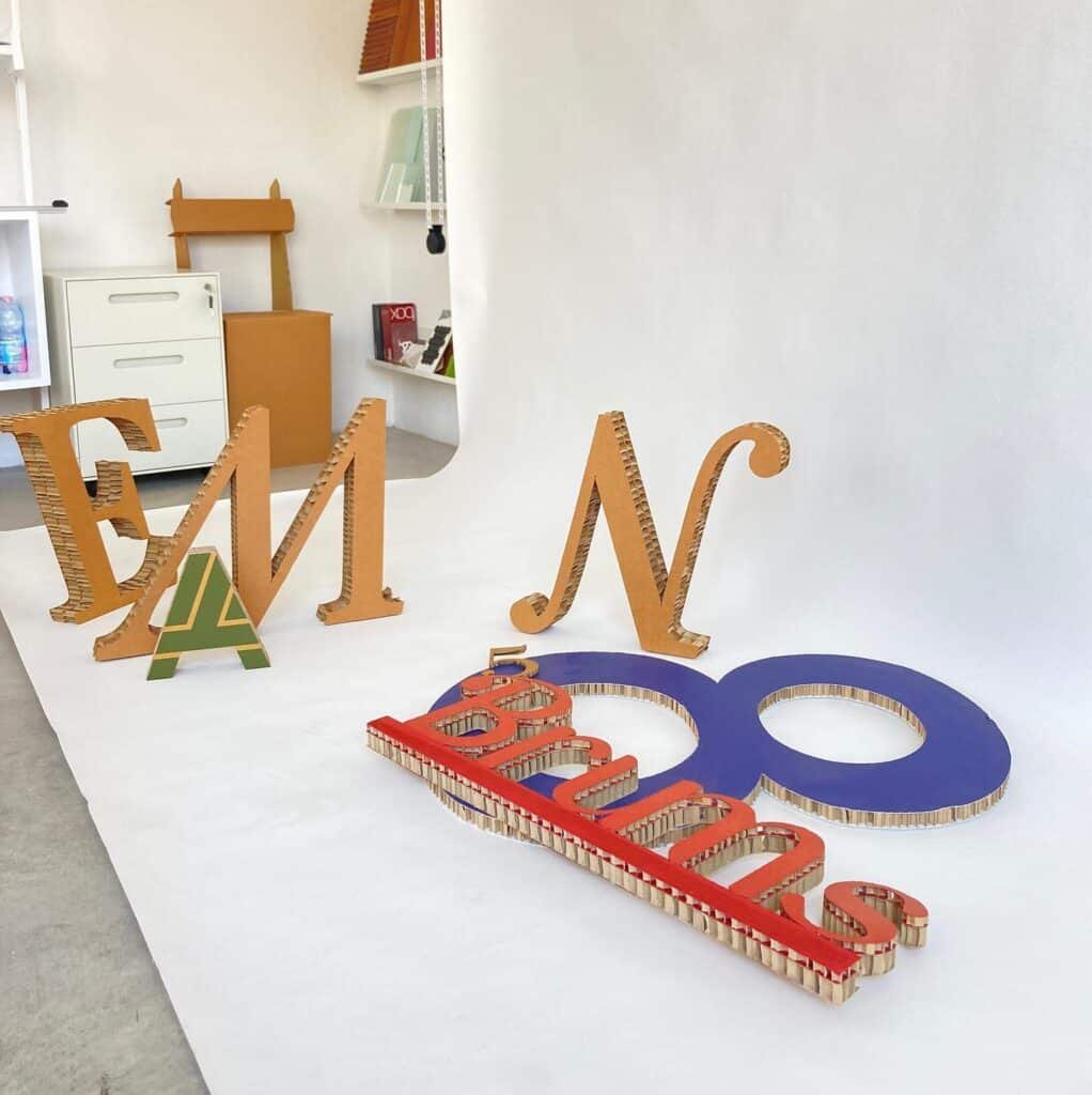 Cardboard Typography Art
