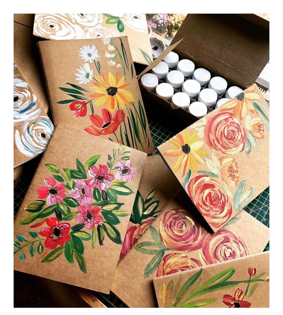 Puff-Painted Notebooks