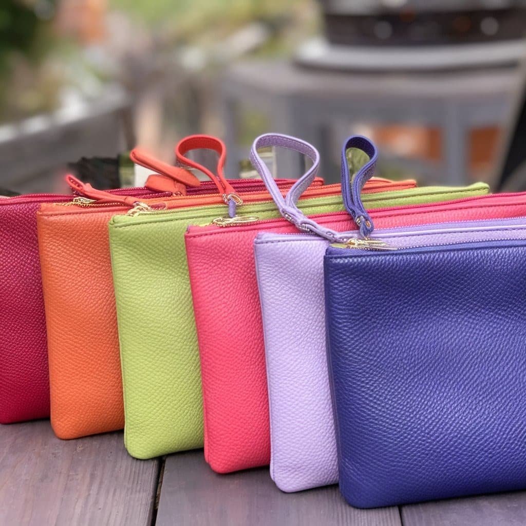 Italian Leather Wristlet