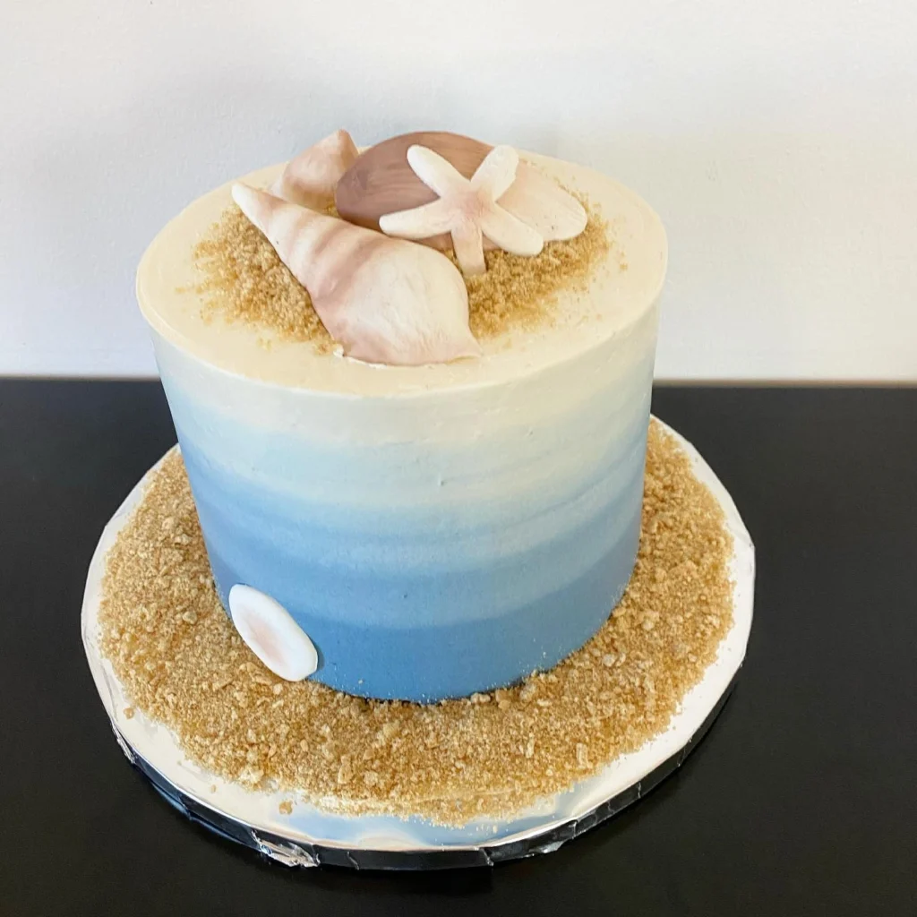 A Beach-Themed Cake