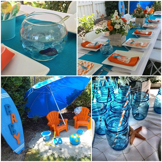A Bright Beach Baby Shower Bash