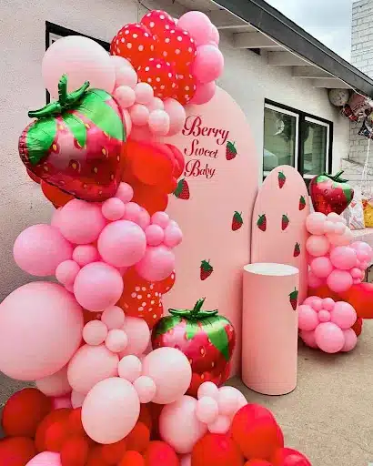 "Berry Sweet Baby" Strawberry Patch Backdrop