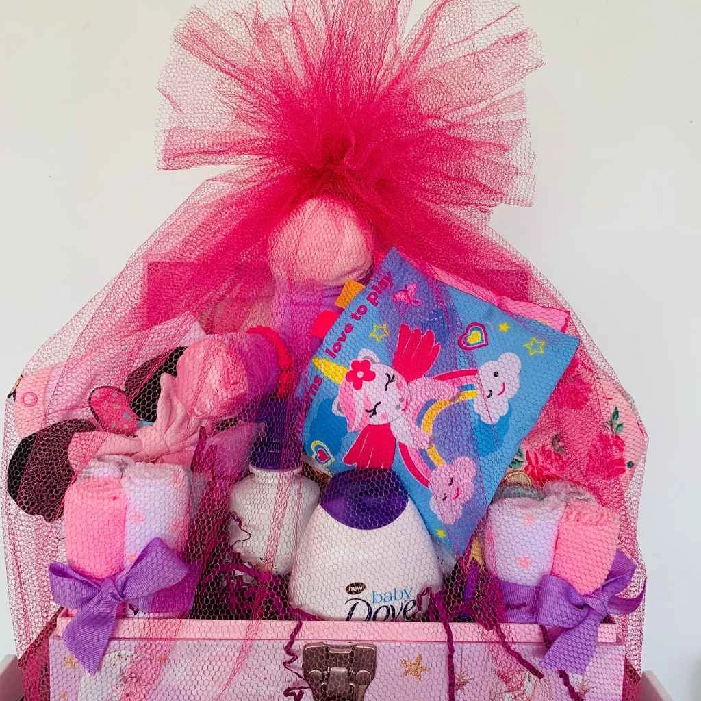 Enchanting Unicorn Baby Shower Gift Trunk