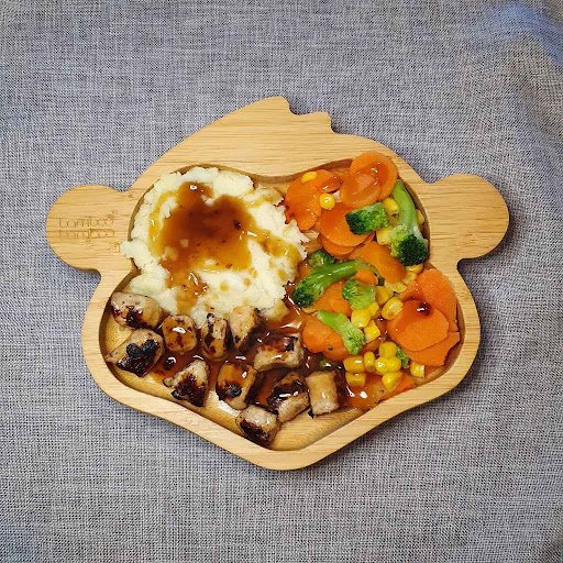 Mini-Meatball Mash with Veggie Medley