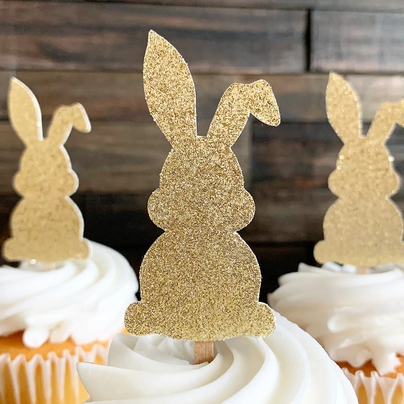 Sparkling DIY Bunny Cupcake Toppers