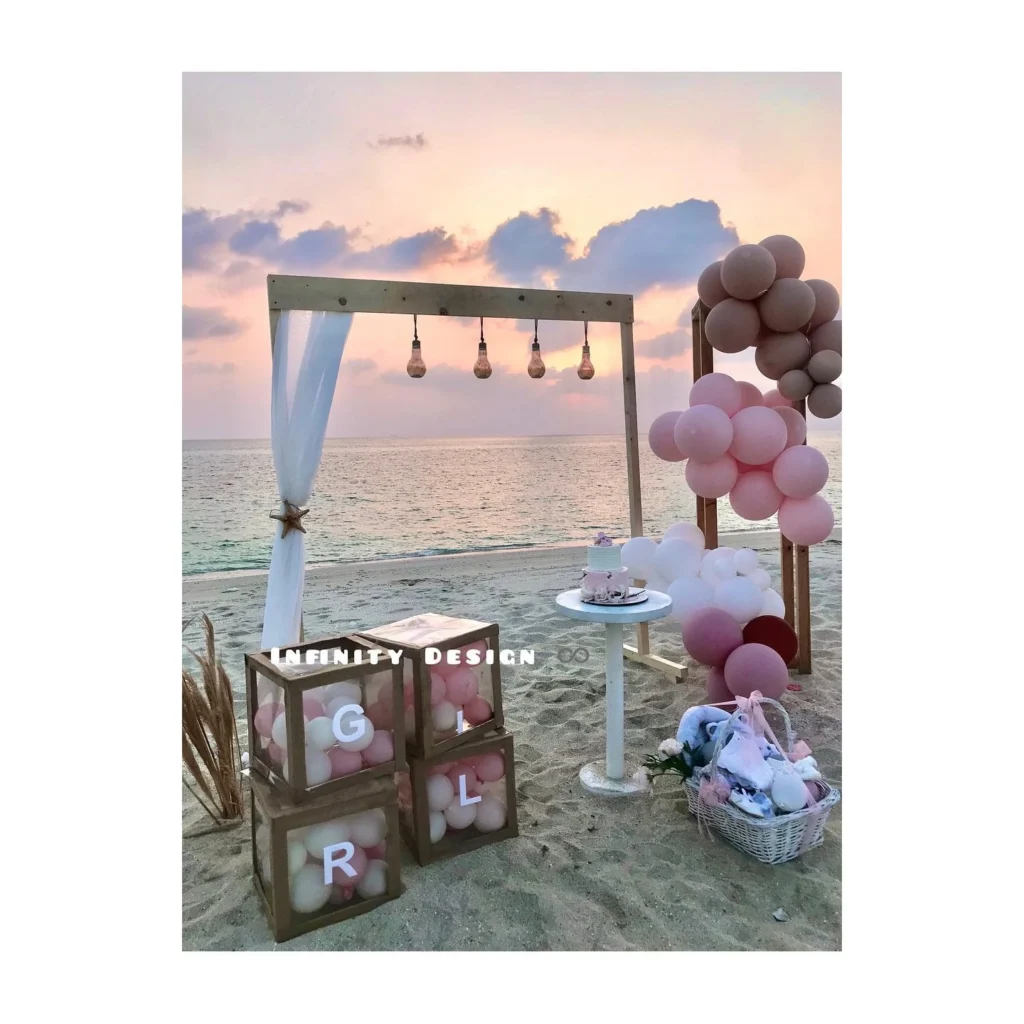 Welcoming a Little Girl at Sunset