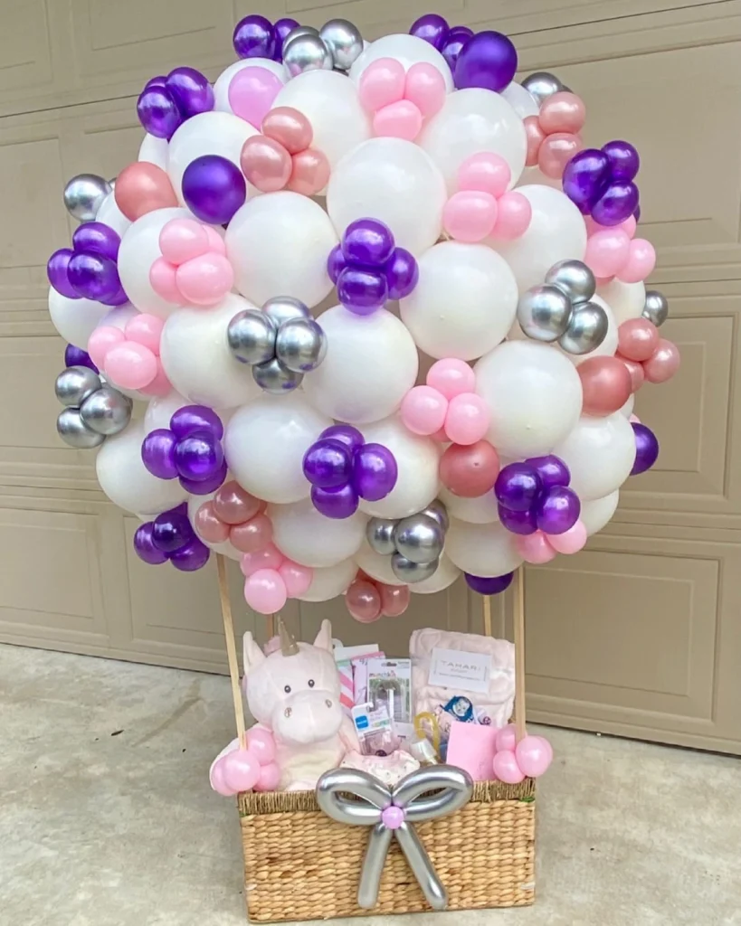 Whimsical Hot Air Balloon Gift Basket