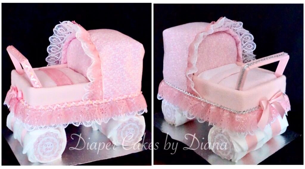 Charming Carriage Diaper Cake