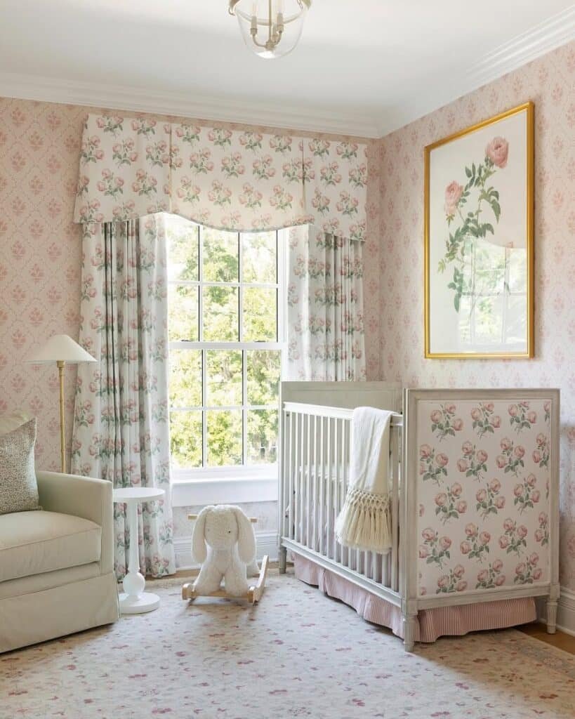 A Classic Nursery with a Touch of Floral Grace