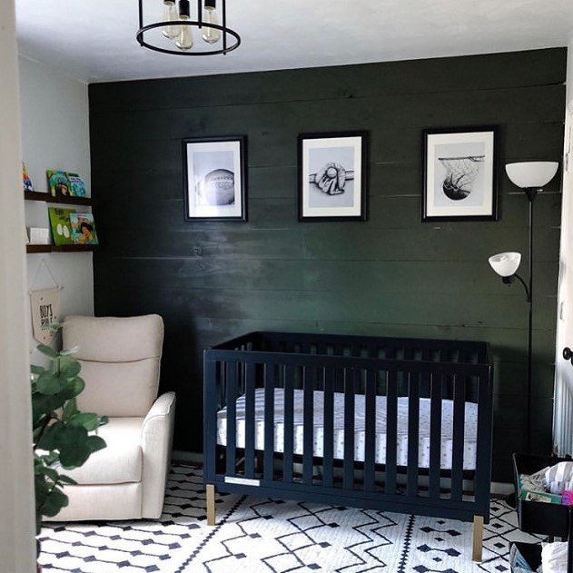 Moody and Modern Vintage Sports Nursery