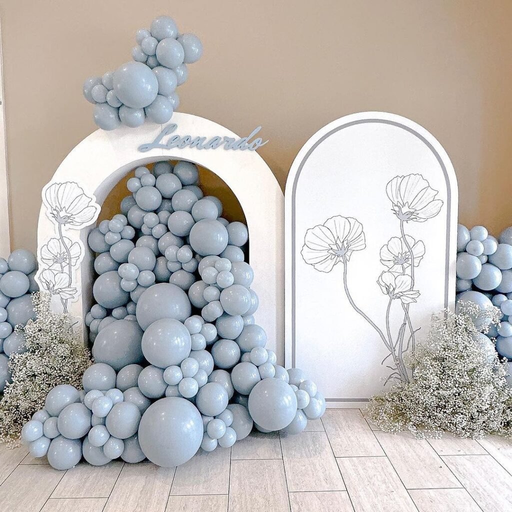 A Whimsical Woodland of Baby Blue Blooms