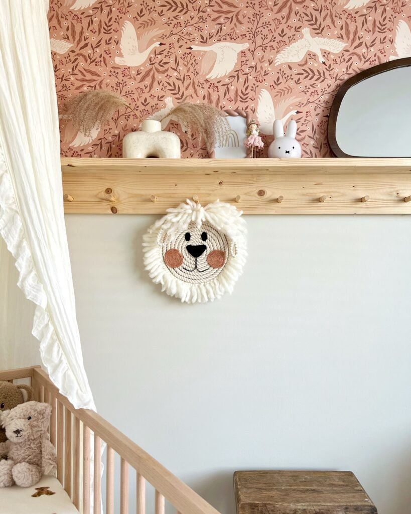 A Playful Pink and White Nursery Nook