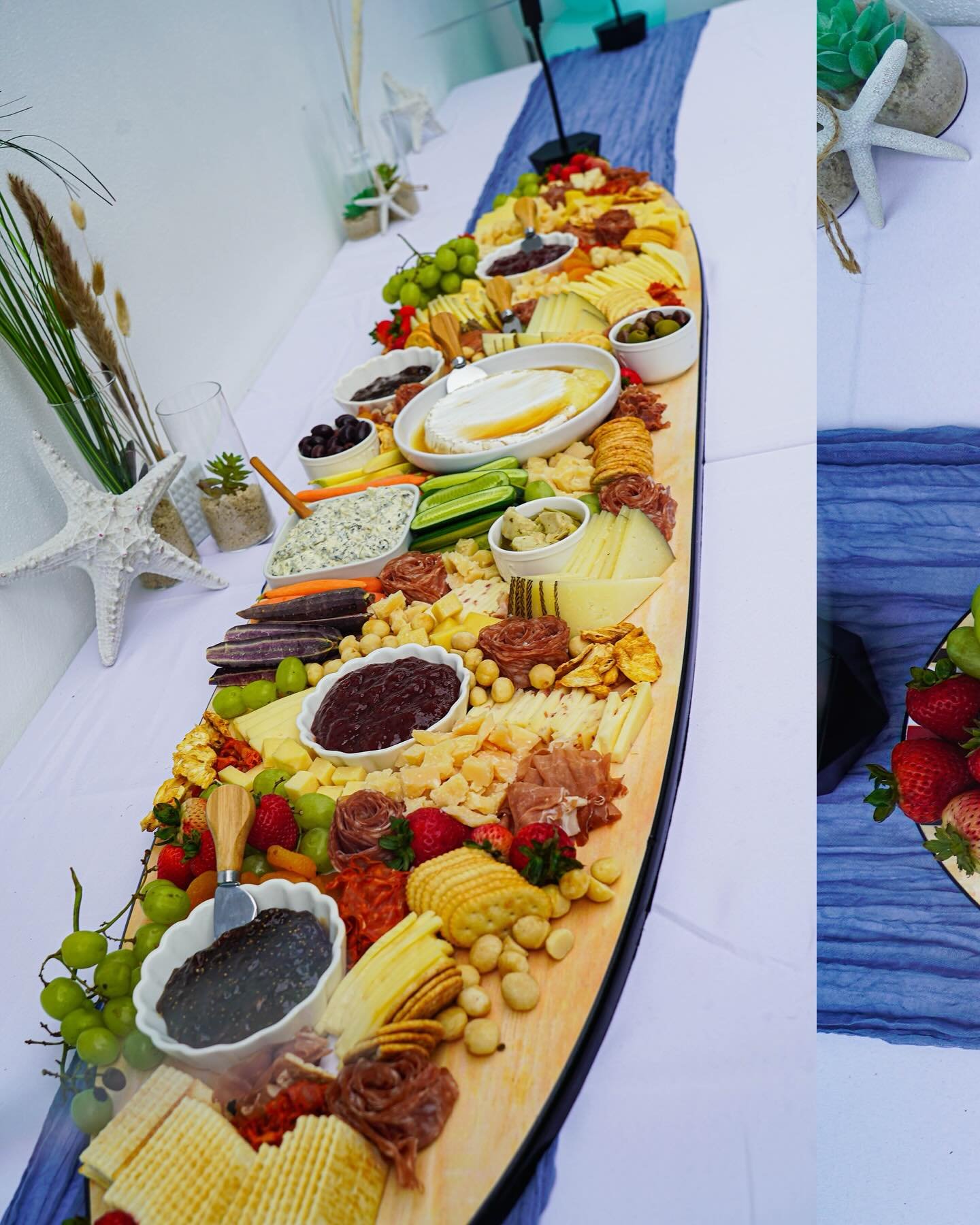 Surf's Up for Snacks! A Wave of Deliciousness with a Surfboard Charcuterie