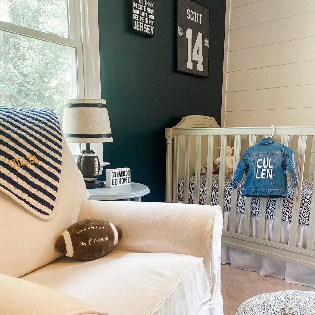 Touchdown Comfort: A Vintage Football Focused Nursery