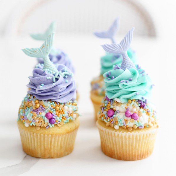 Mermaid-Themed Cupcakes