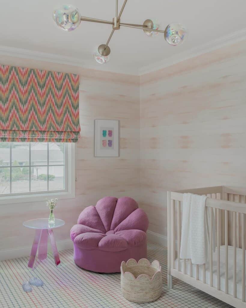 A Nursery Infused with Vibrant Color and Unique Style