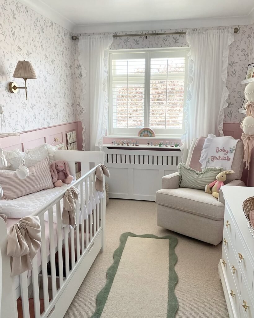 A Soft and Serene Nursery with Delicate Details