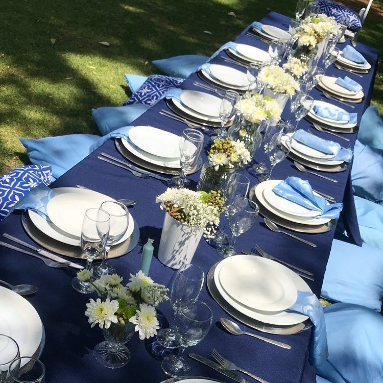 Blue Hues and Bohemian Vibes: A Relaxed Outdoor Celebration