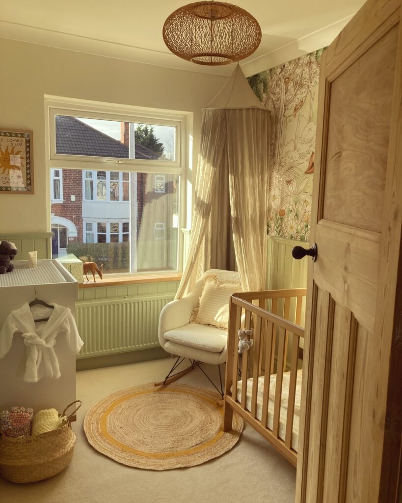 A Warm and Wood-Toned Nursery Retreat