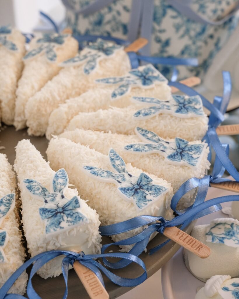 Bite-Sized Bundles of Joy: Coconut Treats with a Blue Touch